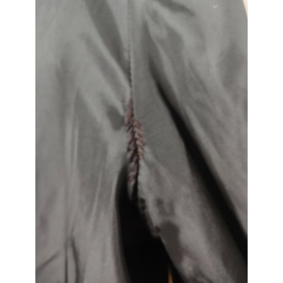 Vintage 1980s Womens 11 Winter Coat Wool Gray Purple Stripe Button Uruguay Mid - Picture 9 of 12